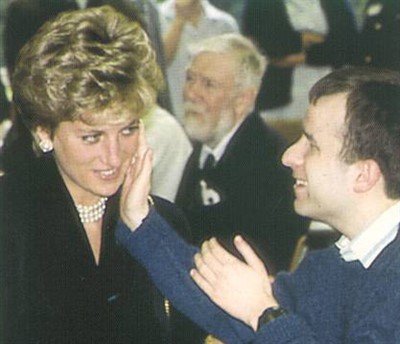 Princess Diana with a person we support