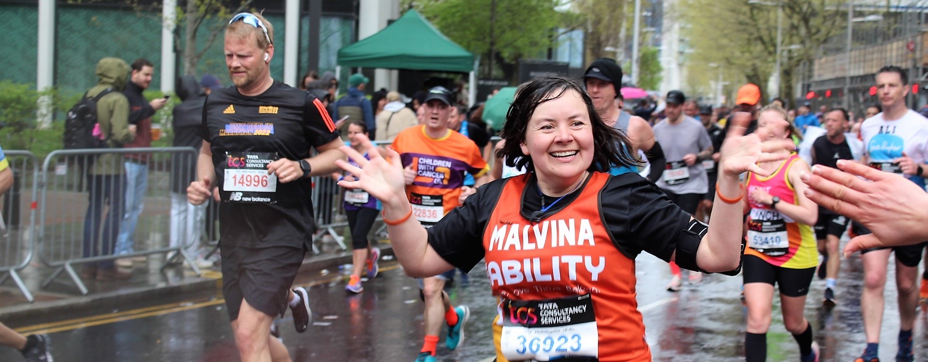 Malvina running the marathon