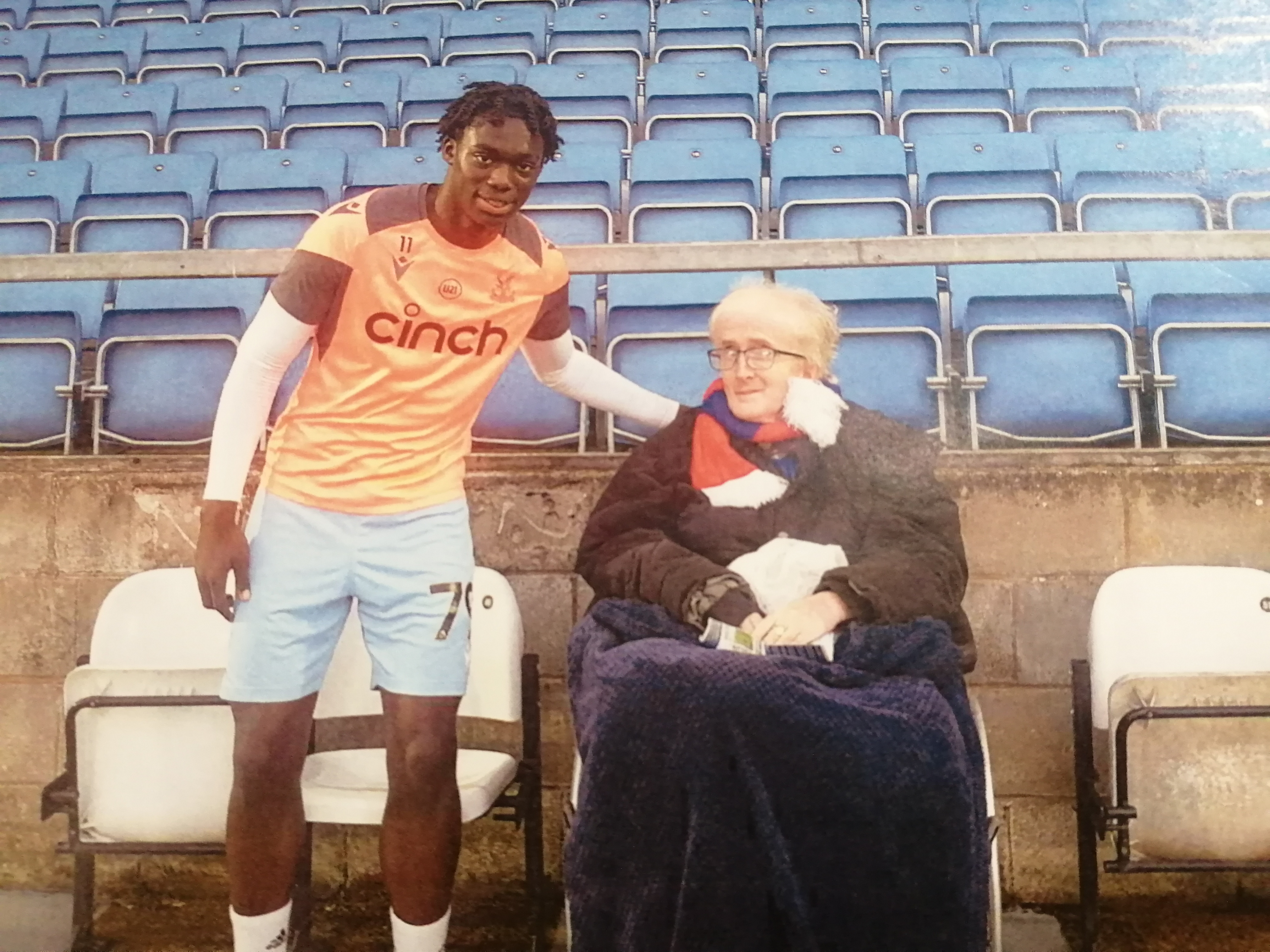 Julian with a Crystal Palace player