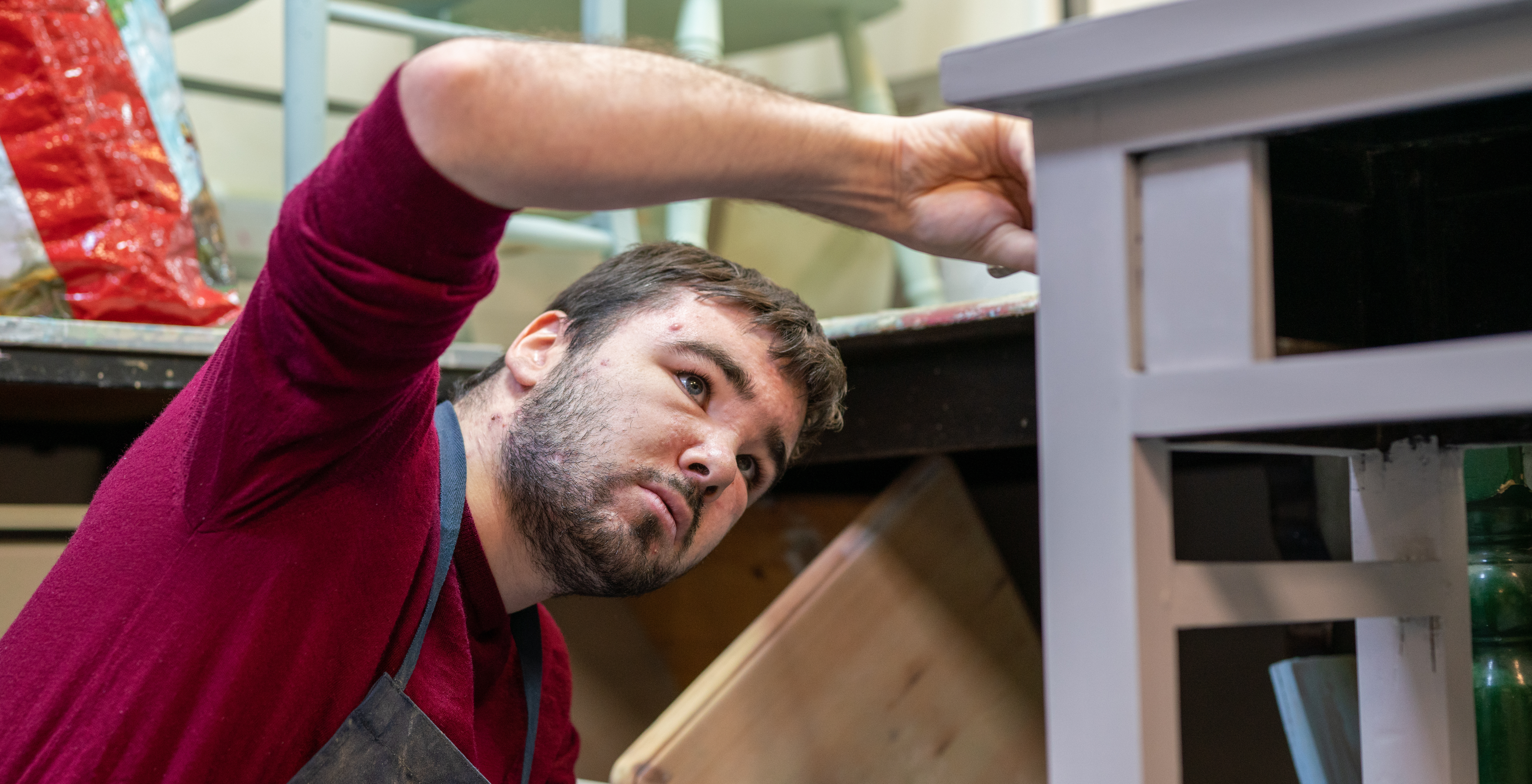 Ed painting furniture