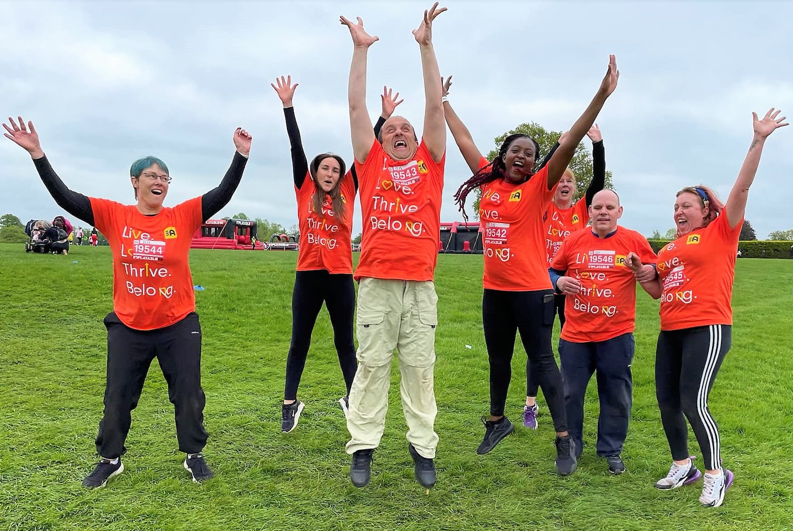 The SeeAbility team at the Inflatable 5K event