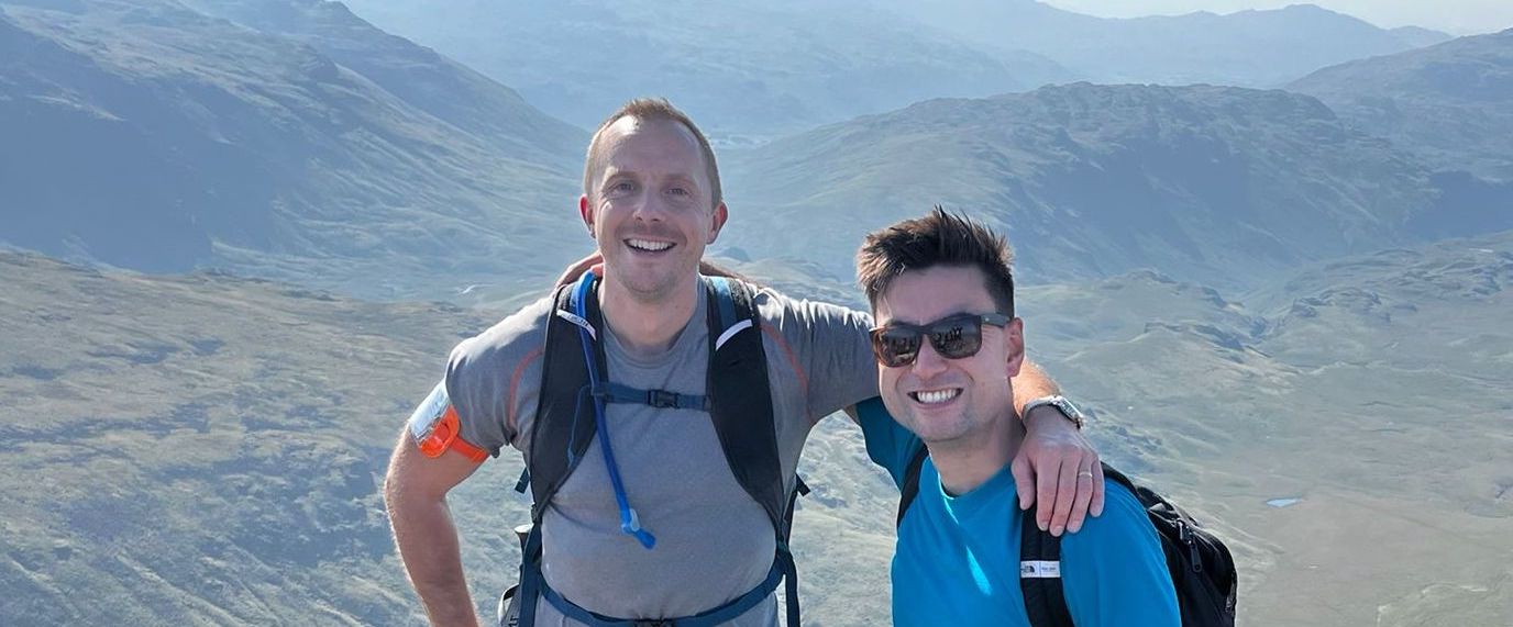 Jack and Michael at the top of a mountain