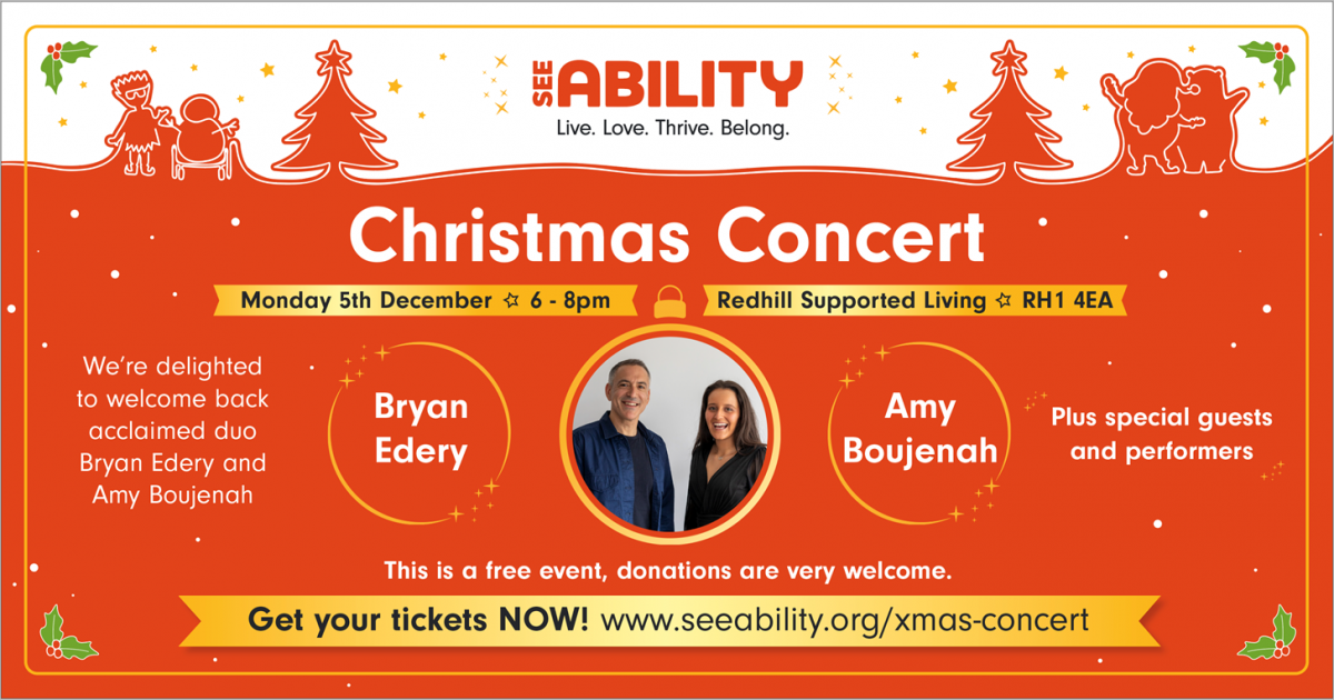 SeeAbility Christmas Concert poster - full details in text below.