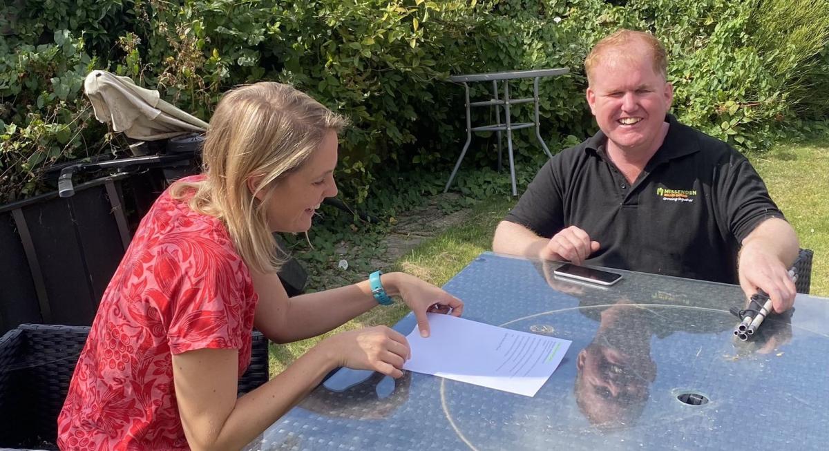 Andrew with MP Laura Kyrke Smith