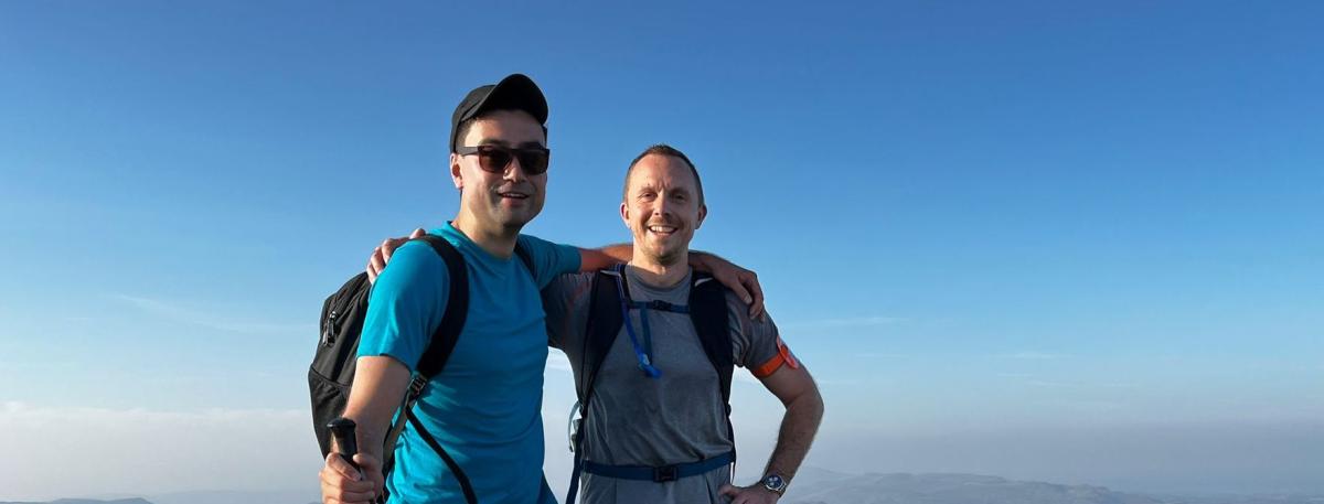 Jack and Michael on a mountain