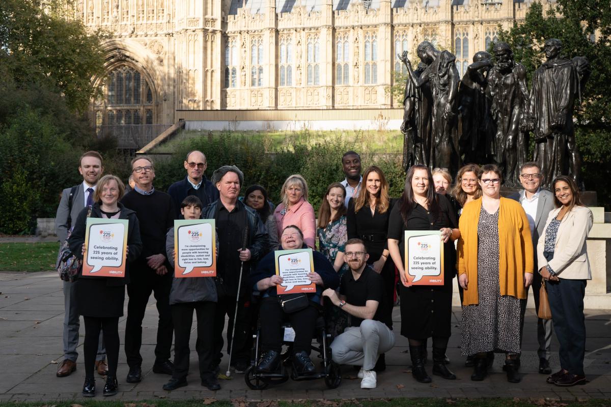 The SeeAbility team outside the Houses of Parliament