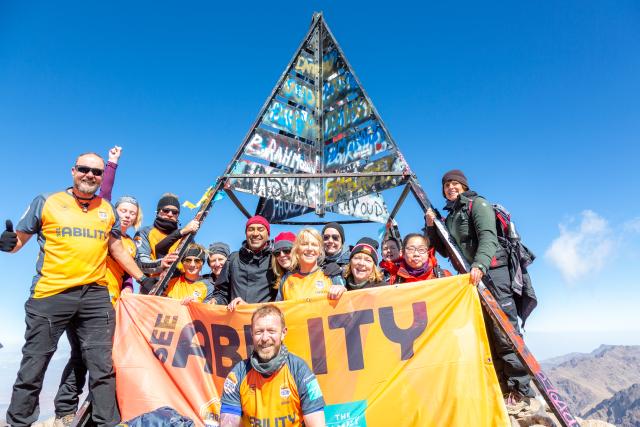 SeeAbility group on top of Toubkal summit