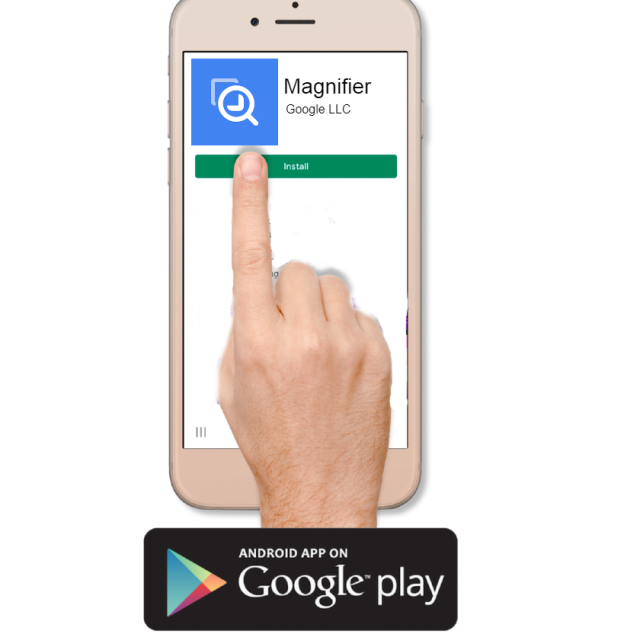 Magnifier app on the Play store