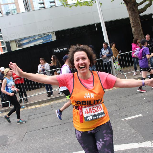 Person running the marathon for SeeAbility