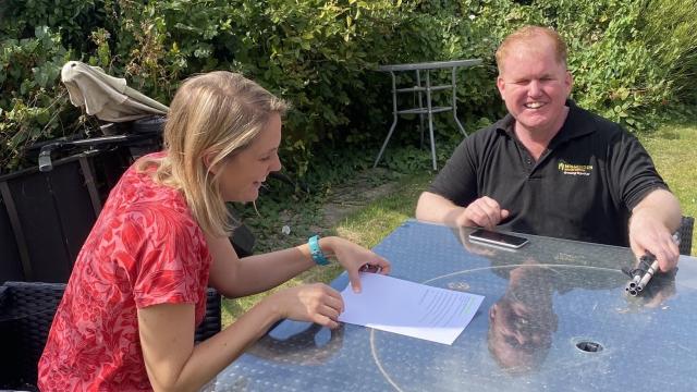 Andrew with MP Laura Kyrke Smith