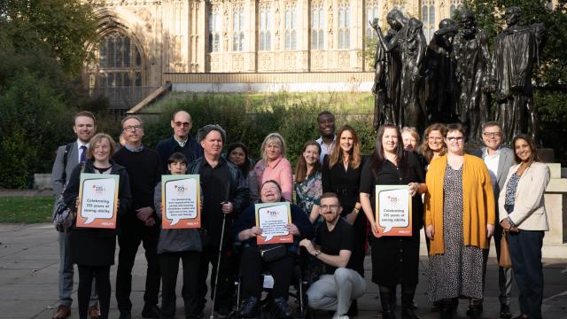 The SeeAbility team outside the Houses of Parliament